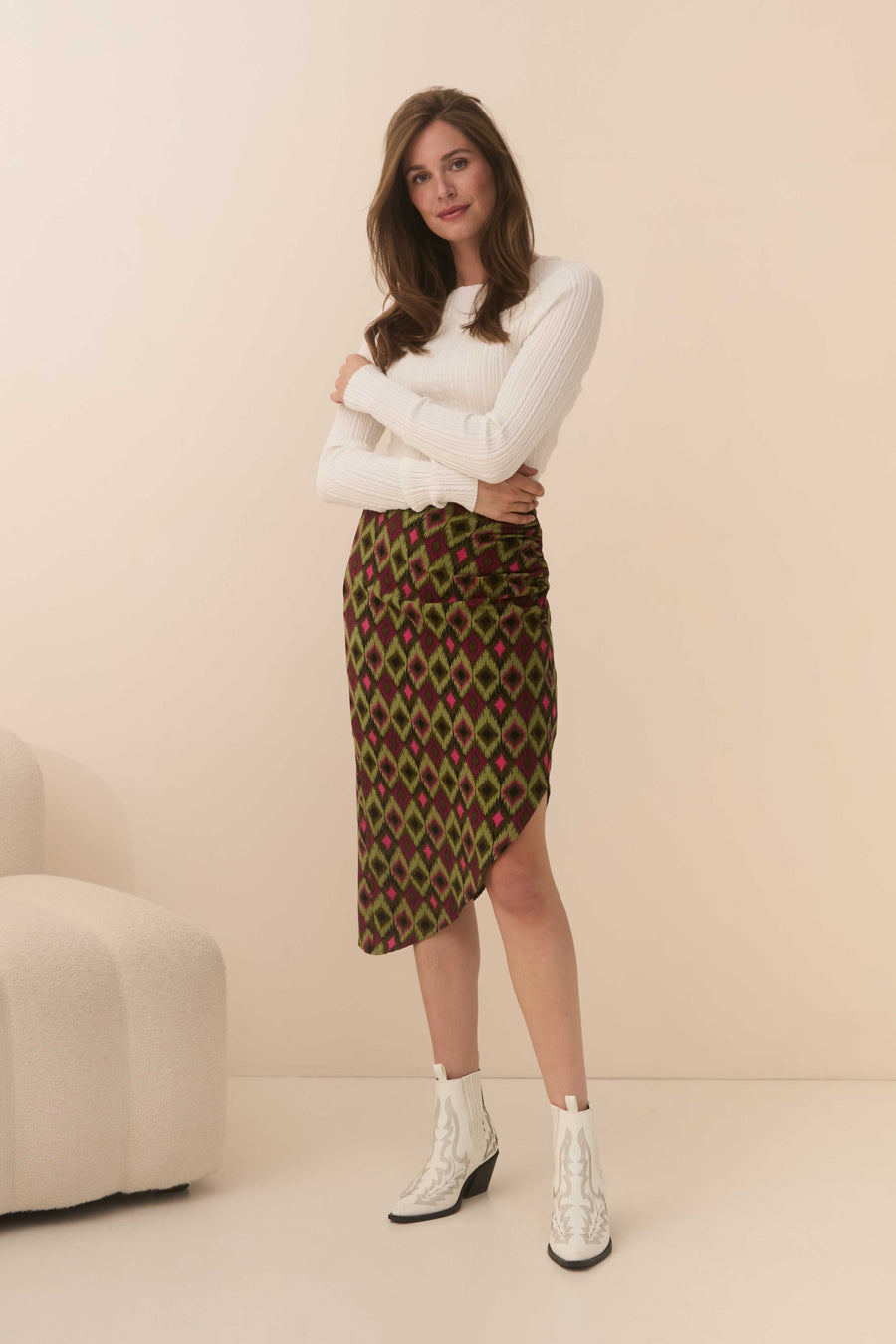 Rok Arlette | Green Pink Aztec