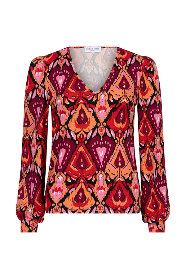 Top Araya | Heart ikat print