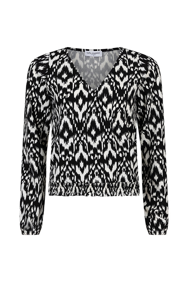 Top Chana | Black / white print