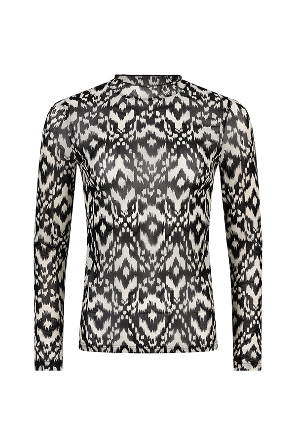 Top Lindi | Black / white print