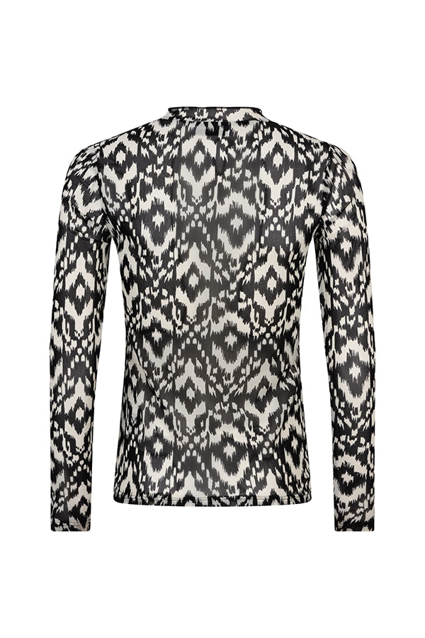 Top Lindi | Black / white print