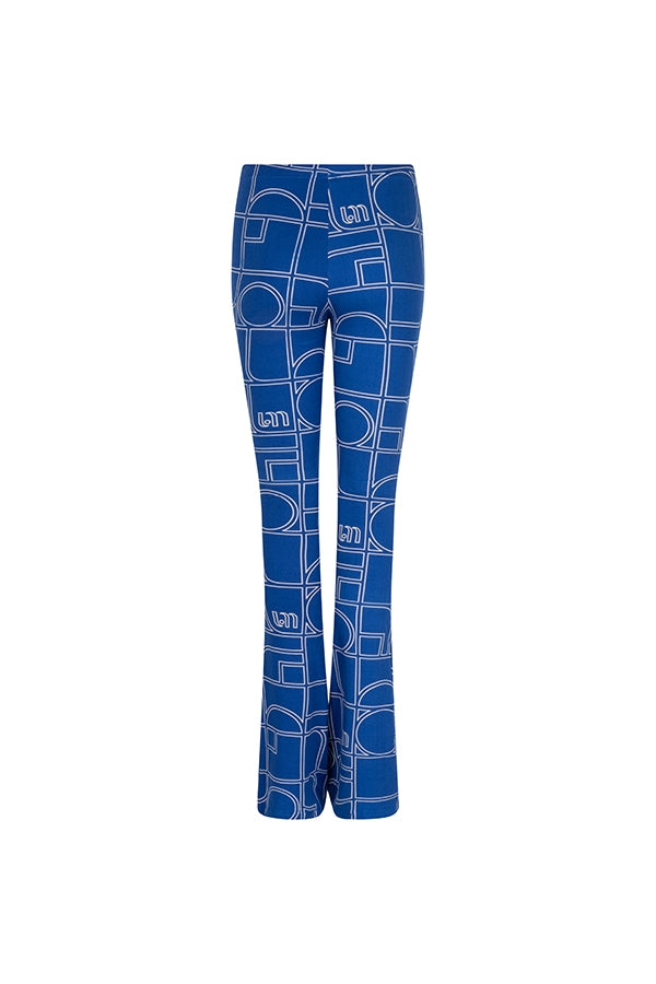 Broek Dolly | Blue monogram print